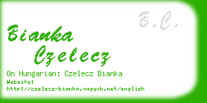 bianka czelecz business card